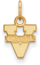Image of 14K Yellow Gold University of Virginia X-Small Pendant by LogoArt (4Y001UVA)