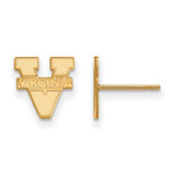 14K Yellow Gold University of Virginia X-Small Post Earrings by LogoArt 4Y008UVA