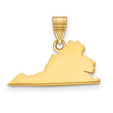Image of 14K Yellow Gold VA State Pendant