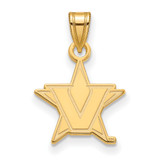 14K Yellow Gold Vanderbilt University Small Pendant by LogoArt (4Y005VAU)