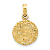 Image of 14K Yellow Gold w/ Enamel Birthday Cake w/ Candle Inside Pendant