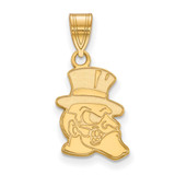 14K Yellow Gold Wake Forest University Medium Pendant by LogoArt (4Y057WFU)