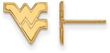 Image of 14K Yellow Gold West Virginia University X-Small Post Earrings by LogoArt