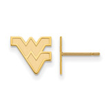 14K Yellow Gold West Virginia University X-Small Post Earrings by LogoArt