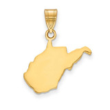Image of 14K Yellow Gold WV State Pendant