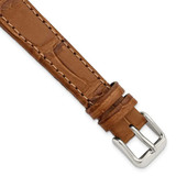 Image of 14mm 7.75" Light Brown Matte Gator Style Grain Calfskin Leather Watch Band