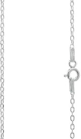 Image of 16" 0.9mm Cable Chain Necklace Italy Italian 925 Sterling Silver