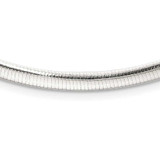 Image of 16" Sterling Silver 4.5mm Polished Cubetto Omega Chain Necklace