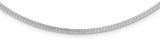 Image of 16" Sterling Silver Rhodium Plated 2mm w/2 in Ext Cubetto Omega Chain Necklace