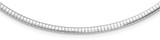 Image of 16" Sterling Silver Rhodium-plated 3.25mm w/2in. Ext Cubetto Omega Chain Necklace