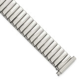 Image of 16-20mm 7.25" Mens Long Stainless Stainless Steel Expansion Watch Band