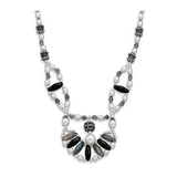 Image of 18" + 2" Multistone and Cultured Freshwater Pearl Necklace 925 Sterling Silver - LIMITED STOCK
