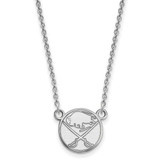 Image of 18" 10K White Gold NHL Buffalo Sabres Small Pendant w/ Necklace by LogoArt