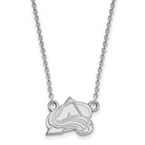 Image of 18" 10K White Gold NHL Colorado Avalanche Small Pendant w/ Necklace by LogoArt