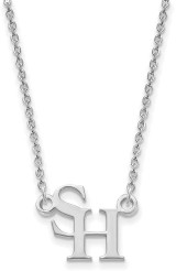 Image of 18" 10K White Gold Sam Houston State University Small Pendant w/ Necklace by LogoArt