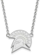 Image of 18" 10K White Gold San Jose State University Large Pendant w/ Necklace by LogoArt