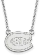 Image of 18" 10K White Gold St. Cloud State Small Pendant w/ Necklace by LogoArt