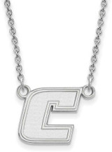 Image of 18" 10K White Gold The U of Tennessee at Chattanooga Pendant LogoArt Necklace 1W007