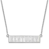 Image of 18" 10K White Gold University of Kentucky Small Pendant Necklace LogoArt 1W072UK-18