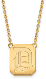 Image of 18" 10K Yellow Gold Duquesne University Large Pendant w/ Necklace by LogoArt