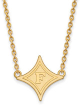 Image of 18" 10K Yellow Gold Furman University Large Pendant w/ Necklace by LogoArt