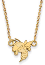 Image of 18" 10K Yellow Gold Georgia Institute of Technology Pendant LogoArt Necklace 1Y049