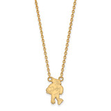 18 inch 10K Yellow Gold Iowa State University Large Pendant Necklace LogoArt 1Y024IAS-18