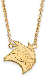 Image of 18" 10K Yellow Gold Rice University Large Pendant w/ Necklace by LogoArt