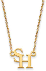 Image of 18" 10K Yellow Gold Sam Houston State University Small Pendant Necklace by LogoArt