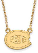 Image of 18" 10K Yellow Gold St. Cloud State Small Pendant w/ Necklace by LogoArt