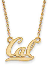 Image of 18" 10K Yellow Gold University of California Berkeley Small Pendant LogoArt Necklace