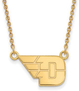 Image of 18" 10K Yellow Gold University of Dayton Small Pendant w/ Necklace by LogoArt