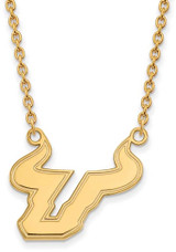 Image of 18" 10K Yellow Gold University of South Florida Large Pendant w/ Necklace by LogoArt