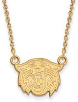 Image of 18" 10K Yellow Gold Villanova University Small Pendant Necklace LogoArt 1Y0037VIL-18