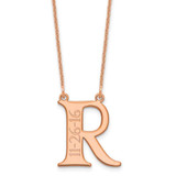 Image of 18" 14K Rose Gold Personalized Initial with Date Necklace