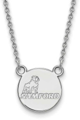 Image of 18" 14K White Gold Samford University Small Pendant w/ Necklace by LogoArt