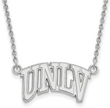 Image of 18" 14K White Gold University of Nevada Las Vegas Small Pendant Necklace by LogoArt