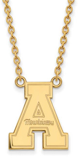 Image of 18" 14K Yellow Gold Appalachian State University Large Pendant Necklace by LogoArt