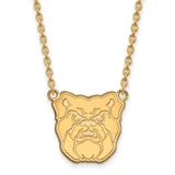 Image of 18" 14K Yellow Gold Butler University Large Pendant Necklace by LogoArt 4Y008BUT-18