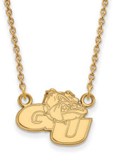 Image of 18" 14K Yellow Gold Gonzaga University Small Pendant w/ Necklace by LogoArt
