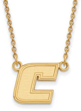 Image of 18" 14K Yellow Gold The U of Tennessee at Chattanooga Pendant LogoArt Necklace 4Y007