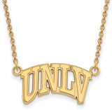 Image of 18" 14K Yellow Gold University of Nevada Las Vegas Small Pendant Necklace by LogoArt