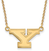 Image of 18" 14K Yellow Gold Youngstown State University Small Pendant w/ Necklace by LogoArt