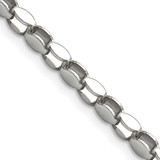 Image of 18" Stainless Steel 3.3mm Polished Fancy Link Chain Necklace