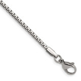 Image of 18" Stainless Steel Polished 2.5mm Fancy Box Chain Necklace