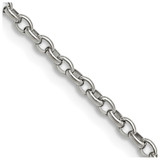 Image of 18" Stainless Steel Polished 3.2mm Cable Chain Necklace