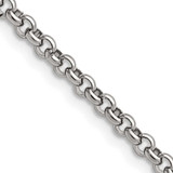 Image of 18" Stainless Steel Polished 3.9mm Rolo Chain Necklace