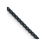 Image of 18" Stainless Steel Polished Blue/Grey IP-plated 2.5mm Box Chain Necklace