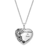 Image of 18" Sterling Silver Antiqued Pet Urn Ash Holder Necklace