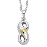 Image of 18" Sterling Silver Gold-tone Infinite Love Urn Ash Holder Necklace